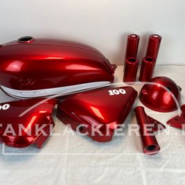 Honda cb 100 candy ruby red