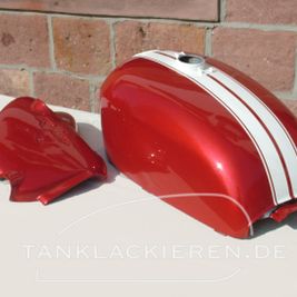 Honda cb 750 alfa romeo super red custom